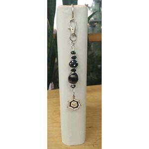 Handcrafted Bookmark Spider Web Wire Wrapped Lampwork Beads  6.5" Detachable